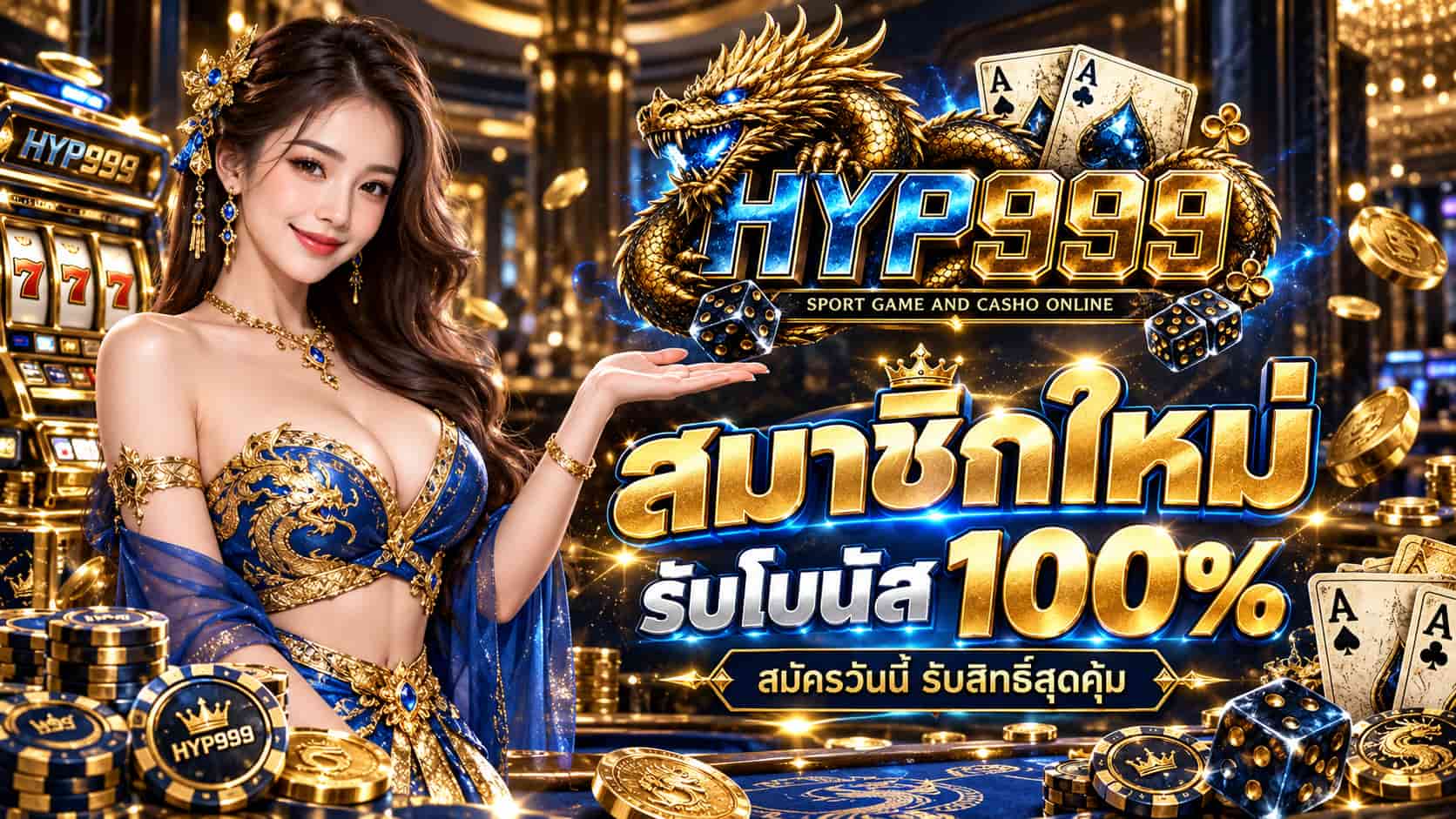 HYP999 ไฮป์ทุกจังหวะสล็อต เว็บตรงแตกดี ฝากถอนไว โบนัสสมาชิกใหม่