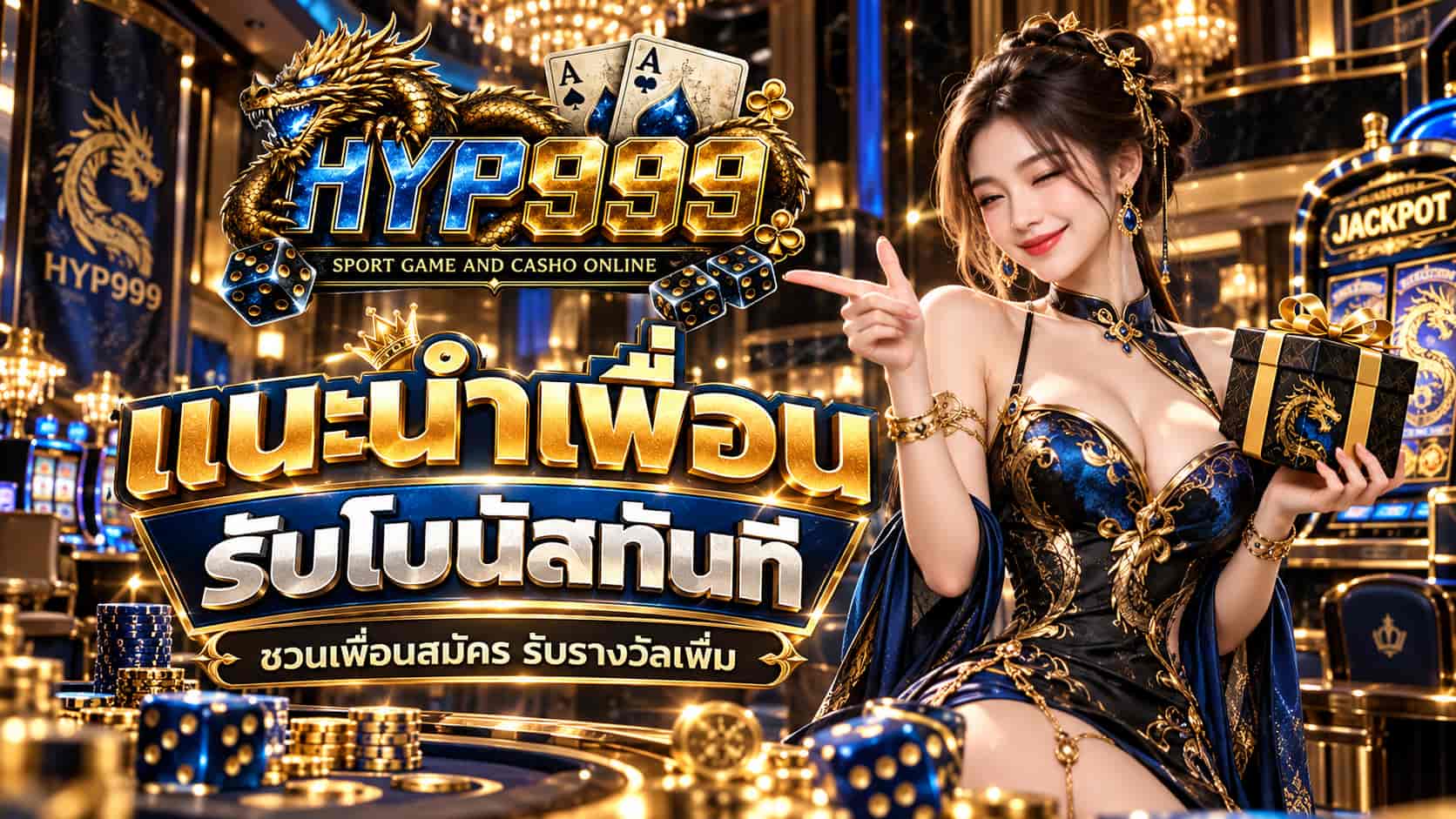 HYP999 ไฮป์ทุกจังหวะสล็อต เว็บตรงแตกดี ฝากถอนไว โบนัสสมาชิกใหม่